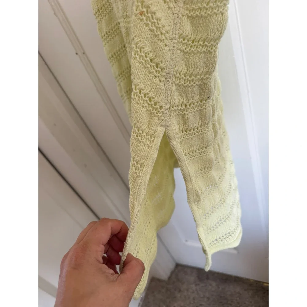 NWT Free People We the Free light green crochet knit top size xs